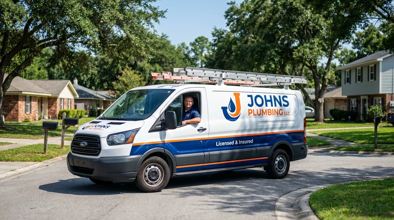 Johns Plumbing LLC service van in Carpentersville, IL