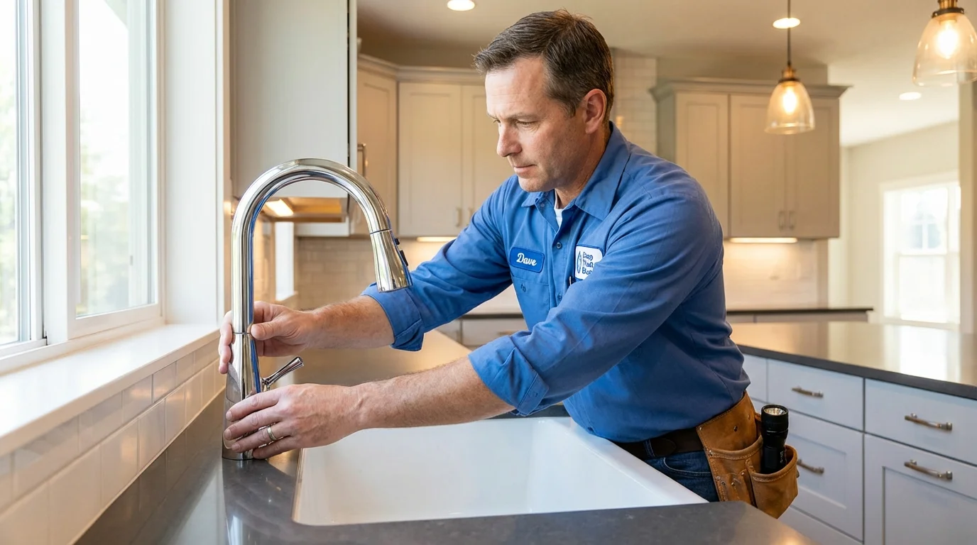 Kitchen faucet installation by Johns Plumbing LLC in Carpentersville